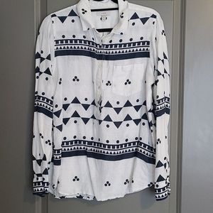 Aztec Print linen popover